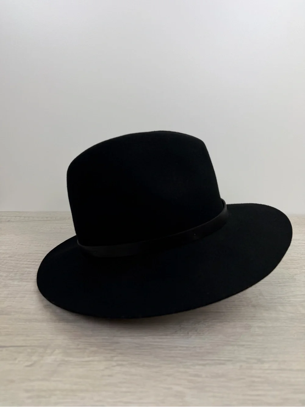 Rag & Bone Floppy Brim Wool Fedora Hat – Black